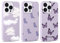 Yoedge 3 Stück Hülle für Samsung Galaxy A10 6,2 mit Muster Aesthetic, Weich TPU Ultra Dünnes Soft Slim Flüssig Silikon Handyhülle Con Motiv, Stoßfeste Case Cover für Samsung A10, Schmetterling