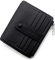 REETEE Geldbörse Damen Herren Klein Echtes Leder Kreditkartenetui RFID Schutz Geldbeutel Damen Kartenetui mit Münzfach, Mini Männer Portemonnaie 14 Kartenhalter Slim Wallet Geschenkbox (Schwarz)