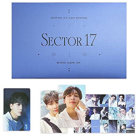 SEVENTEEN - 4th Album Repackage [SECTOR 17] (Weverse Albums Ver.) Out Box + QR Card + Photo Card + User Guide + 2 Pin Button Badges + 4 Extra Photocards
