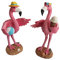 Aspinaworld Flamingo Figur im Urlaub 2 er Set 22 cm, Sommer Dekofigur, Flamingo Dekofigur, Badezimmer Deko, Strand Deko