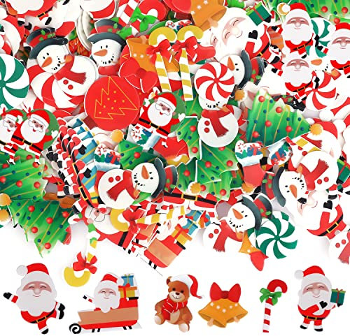 300stk Essbar Tortendeko Weihnachten, Essbar Kuchendeko Weihnachten cupcake Topper Weihnachtskuchen Dekoration für Weihnachten Festival Geburtstag Party Lebensmitteldekoration
