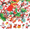 300stk Essbar Tortendeko Weihnachten, Essbar Kuchendeko Weihnachten cupcake Topper Weihnachtskuchen Dekoration für Weihnachten Festival Geburtstag Party Lebensmitteldekoration