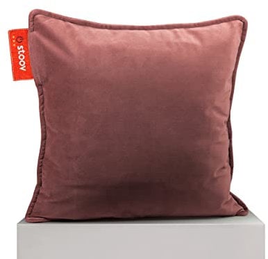 STOOV Ploov - Heated Cushion - Infrared Heating Technology - Cordless Ease of Use - 2.5 to 5 Hours of Warmth - 45 x 45 cm - Velvet Pepper Pink