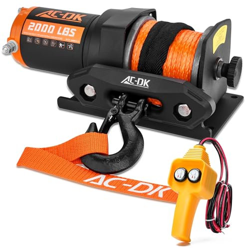 AC-DK Kits de treuil ATV UTV (tous les produits) (corde synthétique de 907,2 kg)