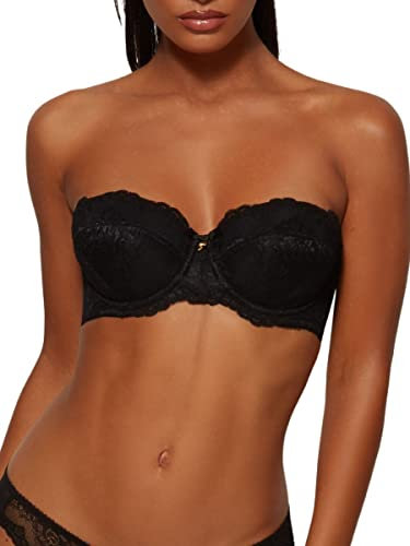 Gossard Women's Superboost Lace Strapless Bra, Opaque, Black, 34F