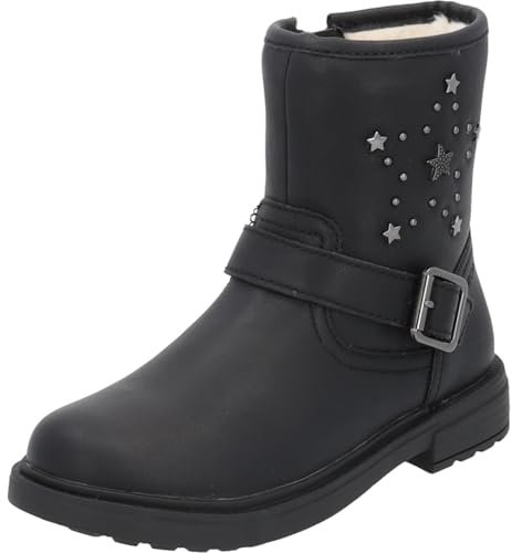 Geox J Eclair Girl, Stivale alla Caviglia, Nero, 35 EU