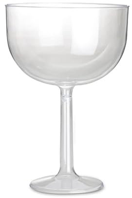 Lage Calice Vino Porta Confetti in Plastica Coppa Confettata Cerimonia Decoro tavola, Centrotavola Decorativo Biscotti, Dolci, Caramelle, Cioccolatini ø16 x h24 cm