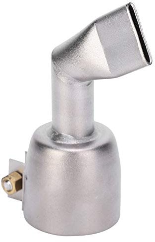 Angled Nozzle for Heat Gun, 2Pcs Welding Gun Nozzle Flat Hot Air Gun Welding Nozzle, 120 Degree Stainless Steel Flat Welding Nozzle Torch Accessories