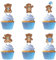 Weenkeey 36 Stück Bär Cupcake Toppers Baby Bär Kuchen Topper Picks Bären Geburtstag Tortendeko für Baby Shower Jungen Mädchen Geburtstagsdeko
