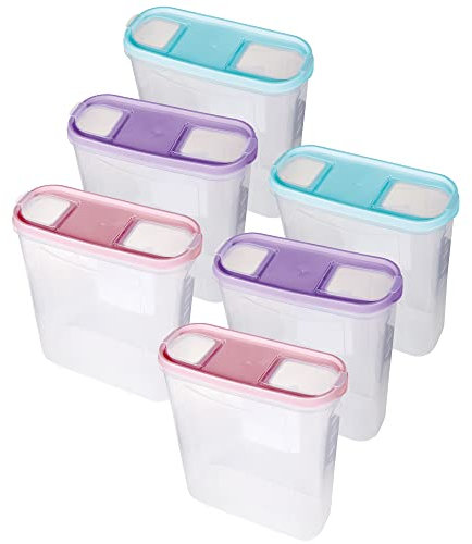 Bestgoodies Vorratsdosen mit Deckel (6er Set - Mix) 4,5 Liter, Luftdicht Schüttdose BPA frei lebensmittelecht, Vorratsbehälter Set - Müslispender