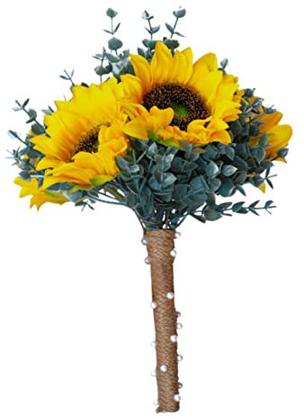 Künstlicher Sonnenblumenstrauß Gefälschter Hochzeits-brautblumenschmuck Für Blumenstrauß