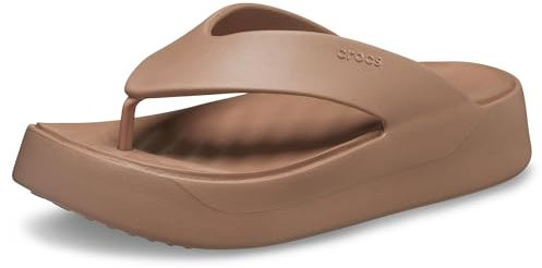 Crocs Femme Getaway Platform Flip Tongs, Latte, 38/39 EU