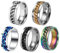 XJKLBYQ Anillos para abridor de Botellas, abridores de Botellas de Cerveza de Acero Titanio, Anillos de sacacorchos para Fiesta, 5 sacacorchos