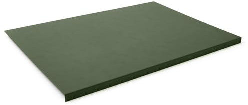 Eglooh - Talia - Gewinkelte Schreibtischunterlage Leder Grün cm 50x35 - Modernes Design, Innenseele aus Stahl mit L-geformtem Vorderprofil und rutschfester Boden - Made in Italy