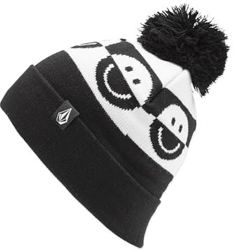 Volcom Camoblast Rollover Pom Beanie Bonnet, Noir S5, Taille Unique Fille