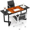 LIFEZEAL Bureau d’Ordinateur avec Porte-écouteur, Table d'Étude, Poste de Travail Informatique en Bois et Métal, Pieds Réglables, Industriel, 160 x 60 x 74 cm