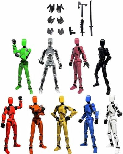UYOE Titan 13 Action Figure, 3D Printed Multi-Jointed Movable,Full Articulation for Stop Motion Animation,Lucky T13 Action Figure Articulated Robot Dummy Action Figures (9PCS)