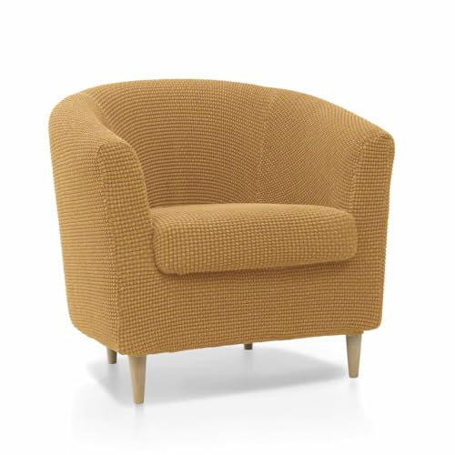 SOFASKINS® Funda para Sillon, Funda Sofa súper elástica, Funda para sofá con diseño Exclusivo, Transpirable y Duradera, Funda para sofá fácil de Colocar. Medidas 60-90 cm. Color Amarillo