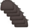 2/4/6er Set Sitzkissen Stuhl Waschbares Stuhlkissen mit Bindeband 40x40/45x45/50x50cm Rutschfestes Sitzpolster halbrund geeignet for Gartenstuhl, Esszimmerstuhl oder Bürostuhl(Light coffee,6pcs:45x45x