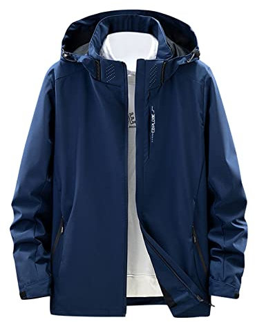 Softshelljacke Herren Wasserdicht Mit Kapuze - Freizeitjacke Herren Elegant - Funktionsjacke Wasserdicht Leicht Punching-Jacke Mit Kapuzewasserdichte Übergangsjacke Sportswear Freizeitjacken