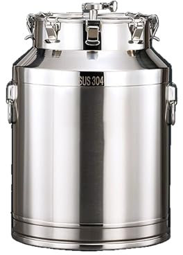 WRJAHCG 40 * 54CM/64L,Fermentierkessel Gärkessel,Edelstahl Weinfasses Gärfass Abgedichtet Barrel,Gärbehälter Zum Transportieren Oder Zur Aufbewahrung