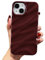QLTYPRI Compatible avec iPhone iPhone 13/iPhone 14 Coque, Étui en Silicone Souple pour Filles Forme de Vague Antichoc Housse Protection pour iPhone 13/14 - Bordeaux