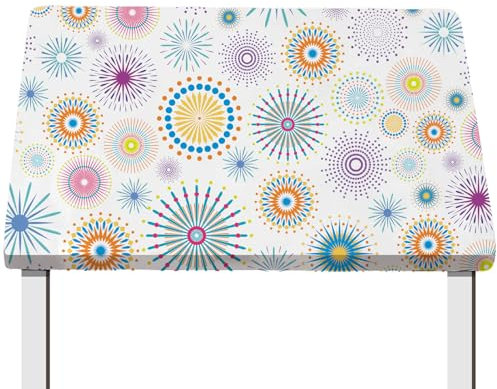 CREATCABIN Mantel Elástico Rectangular, Impermeable, Lavable, Reutilizable, A Prueba de Derrames, Antiarañazos, Ajustable, de 4 pie, para Camping, Picnic, Fiesta, Barbacoa, Comedor, Cena, Boda, 48x30