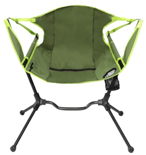 Campingstuhl mit Schaukelstuhl, Campingschaukel, faltbar, mit Tragetasche – Campingstuhl, drehbar, tragbar, robust, für Terrasse, Picknick