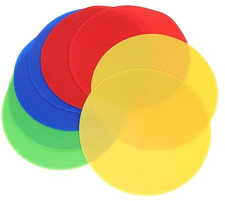 VANZACK 8 Pack Round Flat Landmark Pads Sports Spot Markers for Football Hockey Basketball Pvc Material Exquisite Detail Safe and Practical