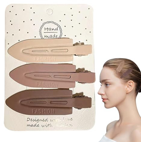 Fukamou Fermagli Per Capelli Senza Piega - Fermagli Per Capelli Piatti Con Becco D' - 3 Pezzi Fermagli Per Capelli Senza Piega, Mollette Per Capelli Senza Piega Per Le Donne, Salone Di Trucco,