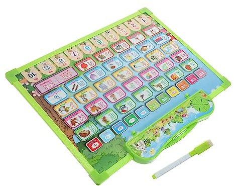 FRCOLOR Russisches Alphabet Wandtafel Interaktives Sound-lernposter Für Junge Mädchen Alphabet-übungstafel Mit Zahlen Für Klassenzimmerwand