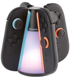 NACON Chargeur pour 4 Joy-Con Nintendo Switch 2, Station de Charge, RGB réglable, Support de Recharge Lumineux pour Manettes, Dock avec Indicateurs LED. Câble USB-A/USB-C inclus - SWITCHNEWQUADCHARGER