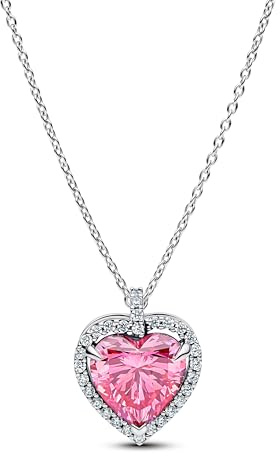 PANDORA Timeless 394414C01-45 Collana con cuore rosa