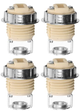 Uonlytech Lot de 4 Douilles G9 en Céramique et Métal, Socle de Luminaire à Isolation Renforcée, Installation Rapide, pour Remplacement de Lampe