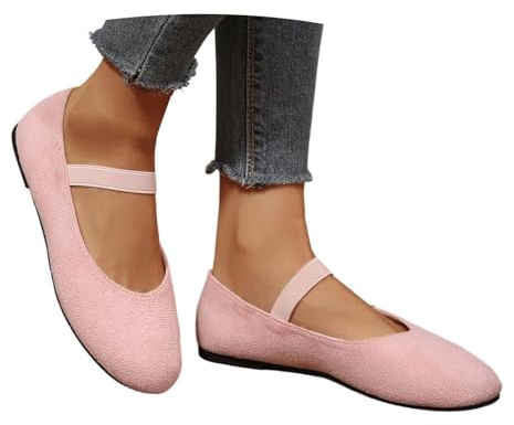 Nuqqichongtian Scarpe basse da donna, scarpe da donna, ballerine Mary Jane, scarpe per costume tradizionale tradizionale, comode, eleganti per l'uso quotidiano, larghe, punta chiusa, punta piatta