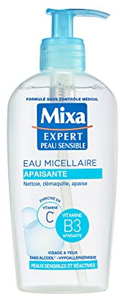 MIXA - Eau nettoyante - APAISANTE Peaux très sensibles et réactives - 200ml (Verpackung kann abweichen)