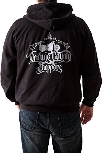 OCC Orange County Choppers Hoodie Moto Black Zip-S