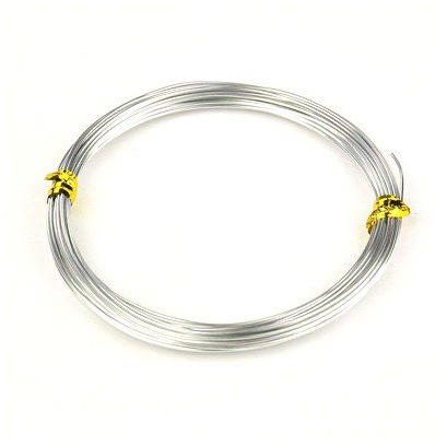 Aluminium Craft Wire Silver Tone Enamelled 10m Coil 1.5mm Thick - Perfect for Wire Wrapping, Beading, and More