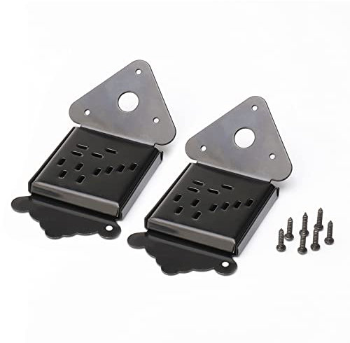 2PCS Black Traditional Tailpiece with Cover for Mandolin Guitar Maker