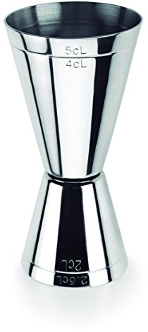 LACOR Dual Cocktailmass 2/4Cl-2.5/5Cl, Edelstahl, Grau, 10 x 5 x 5 cm, 1 Einheiten | Aus lebensmittelechtem Edelstahl gefertigt; hohe Korrosionsbeständigkeit und Haltbarkeit im täglichen Gebrauch