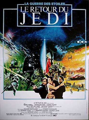 Star Wars Le Retour du Jedi Kino Poster (Format 53 x 40 cm, gefaltet), Retracage 1990