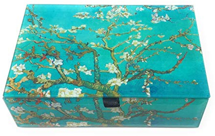 Vincent Van Gogh Schmuckkästchen, Glas, Mandelblüten