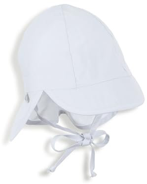 Sterntaler Berretto bebé con Visiera e Protezione Nuca Cappellino, Bianco (Weiss 500), (Taglia Unica: 43) Bimba