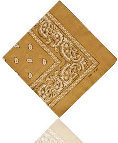 ledermodefashion 3er 6er 12 er Set Bandana Tuch versch Farben 100% Baumwolle Kopftuch Halstuch Nickituch Schal (Beige)