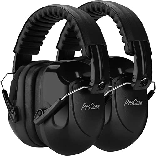 ProCase Unisex Noise Reduction Ear Muffs Geräuschreduzierende Ohrenschützer, Z-Schwarz, Standard