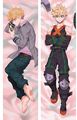 Ringiod My Hero Academia Bakugou Katsuki Anime Body Pillow Case 150 x 50cm(59in x 19.6in) Long Hug Pillowcase Hugging Pillowcover Manga Soft Plush Cushion Cover