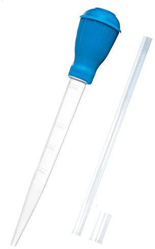 Nifocc Coral Feeder Fish Tank Waste Cleaner Aquarium Dropper Aquarium Syringe Liquid Fertilizer Feeder Long Acrylic Marine Fish Feeding Tool with Extension Tube