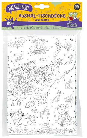 Die Olchis Ausmal-Tischdecke, Olchis Ausmalen für Kinder, Ausmalbilder Olchis, Conni Spielzeug, Mal Mich Bunt