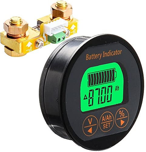 DollaTek 8-80V 100A Batteriestrom Voltmeter LCD-Anzeige Digitaler Tester Monitor für Auto Auto/Motorboot/Wohnwagen etc.