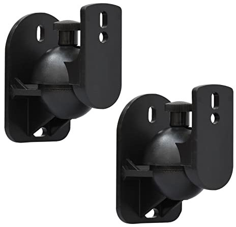 Bealuffe Speaker Wall Mount Brackets, Universal Mount for Surround Sound Speakers, Satellite Speaker Wall Mounting Brackets for Home Theater 2 Pack